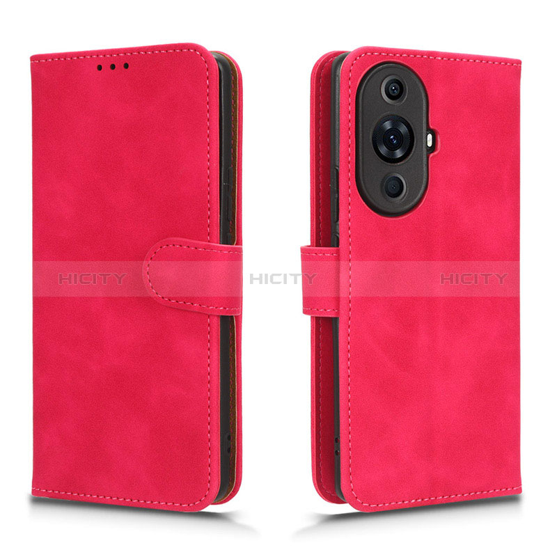 Custodia Portafoglio In Pelle Cover con Supporto L01Z per Huawei Nova 11 Ultra Rosa Caldo