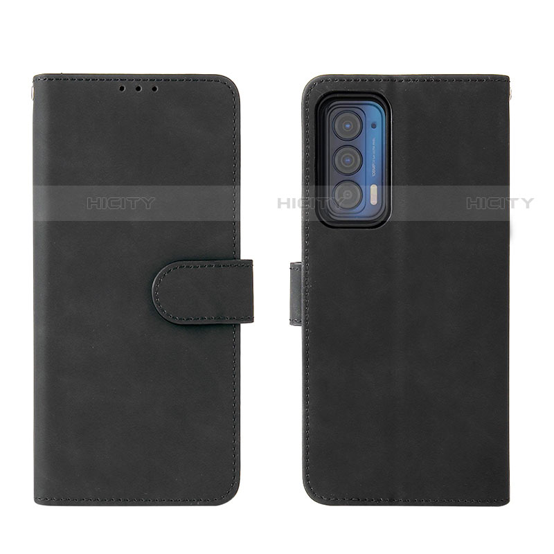 Custodia Portafoglio In Pelle Cover con Supporto L01Z per Motorola Moto Edge (2021) 5G Nero