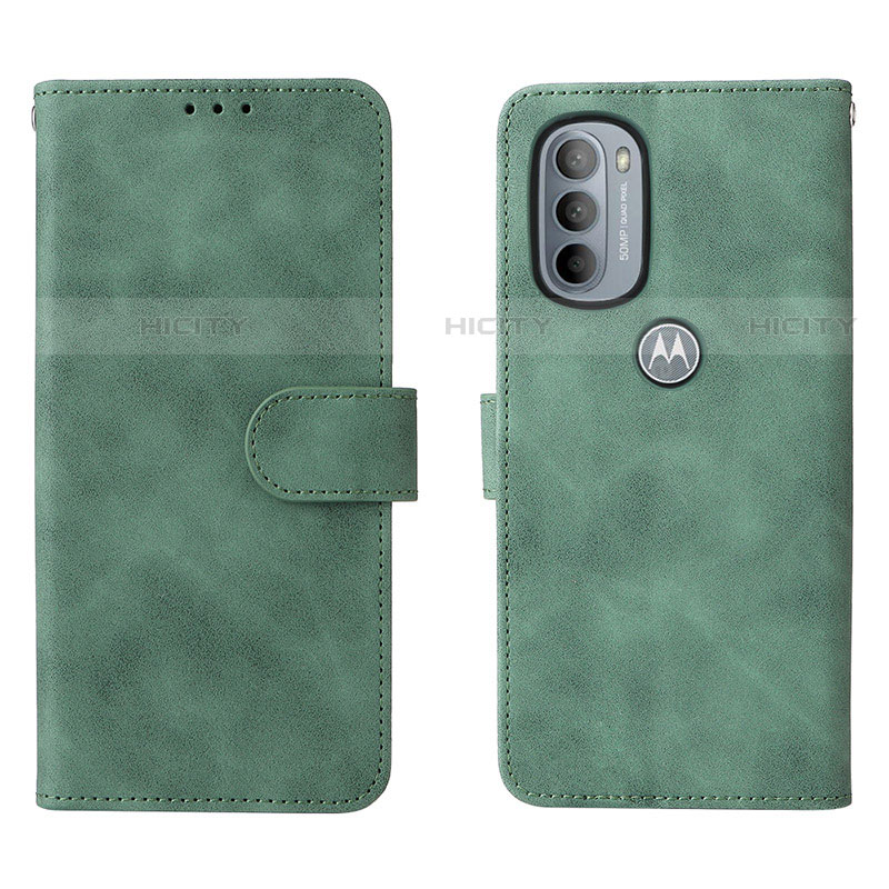 Custodia Portafoglio In Pelle Cover con Supporto L01Z per Motorola Moto G31 Verde