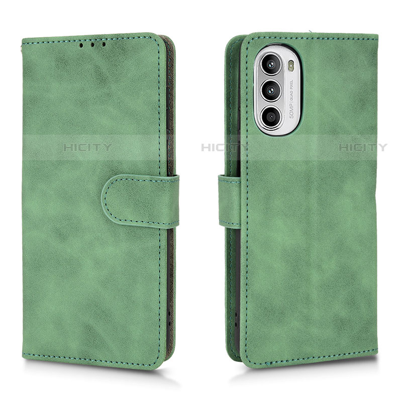 Custodia Portafoglio In Pelle Cover con Supporto L01Z per Motorola MOTO G52 Verde