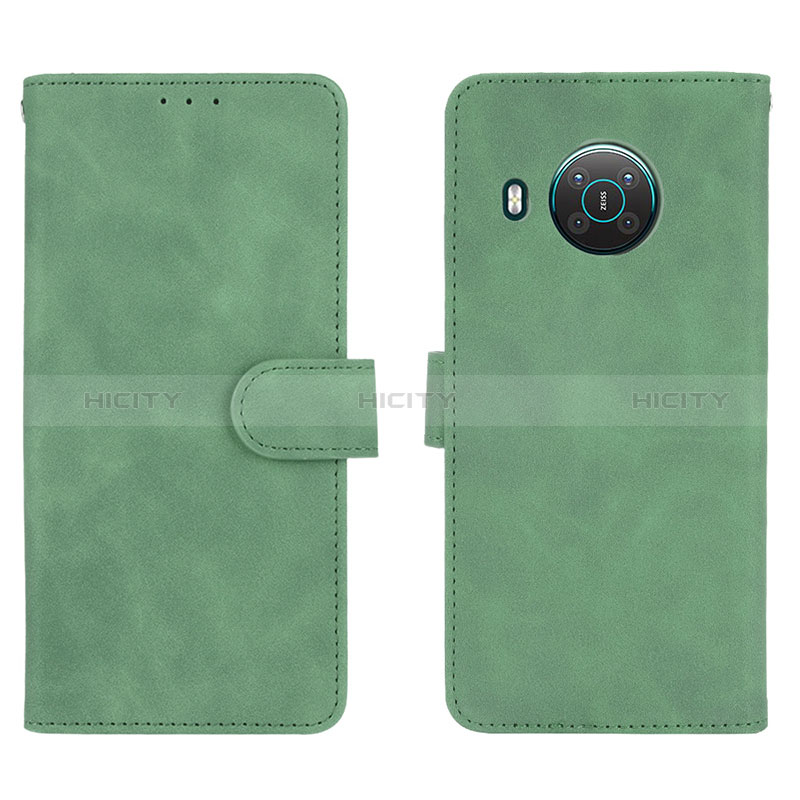 Custodia Portafoglio In Pelle Cover con Supporto L01Z per Nokia X20 Verde