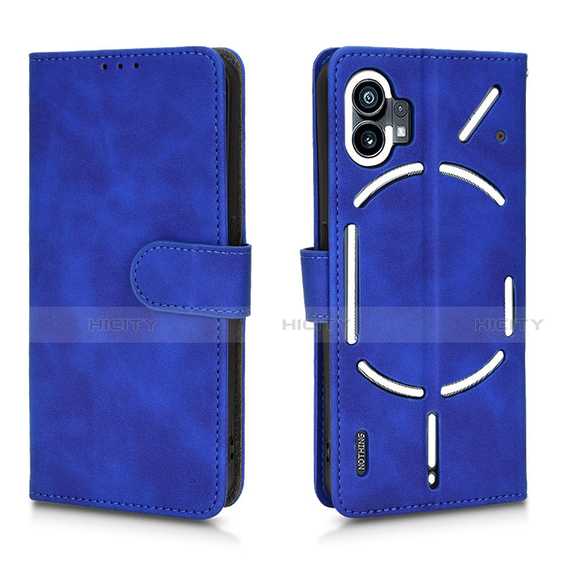 Custodia Portafoglio In Pelle Cover con Supporto L01Z per Nothing Phone 1 Blu