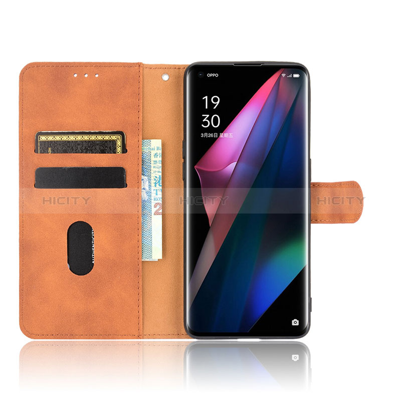 Custodia Portafoglio In Pelle Cover con Supporto L01Z per Oppo Find X3 5G