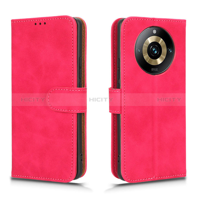 Custodia Portafoglio In Pelle Cover con Supporto L01Z per Realme 11 Pro 5G Rosa Caldo