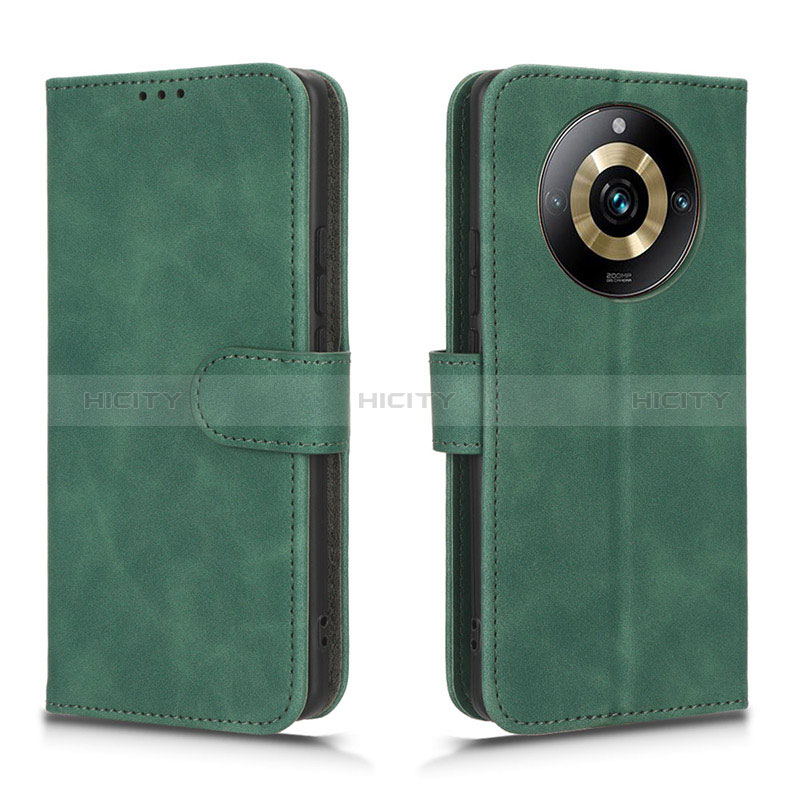 Custodia Portafoglio In Pelle Cover con Supporto L01Z per Realme 11 Pro+ Plus 5G Verde