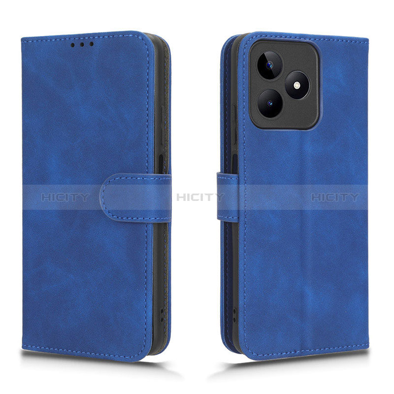 Custodia Portafoglio In Pelle Cover con Supporto L01Z per Realme C51 Blu