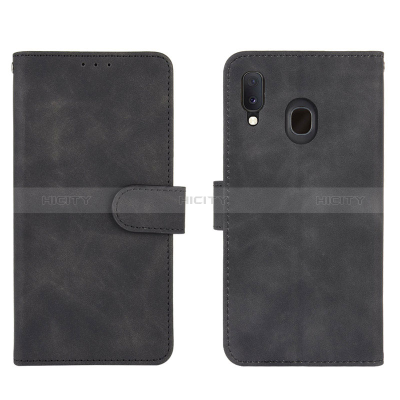 Custodia Portafoglio In Pelle Cover con Supporto L01Z per Samsung Galaxy A30 Nero