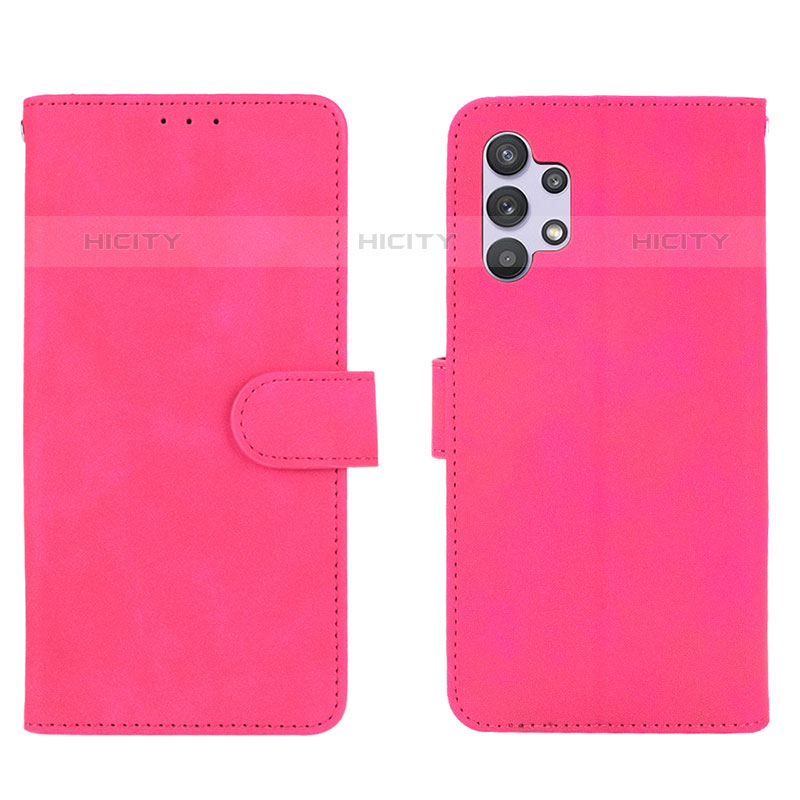 Custodia Portafoglio In Pelle Cover con Supporto L01Z per Samsung Galaxy M32 5G Rosa Caldo