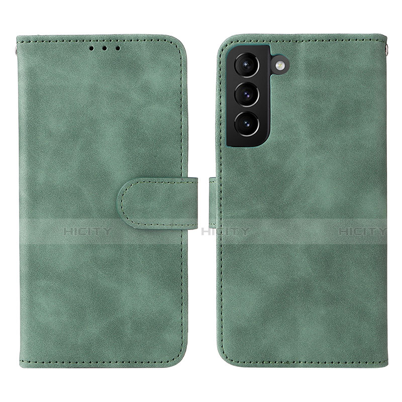 Custodia Portafoglio In Pelle Cover con Supporto L01Z per Samsung Galaxy S21 5G Verde