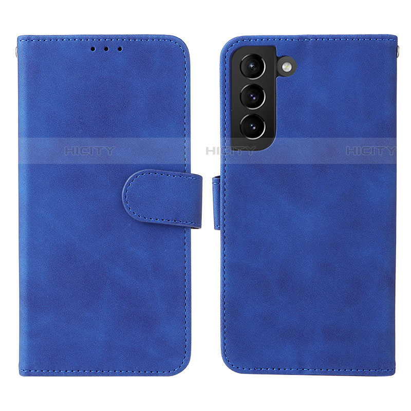 Custodia Portafoglio In Pelle Cover con Supporto L01Z per Samsung Galaxy S21 FE 5G Blu