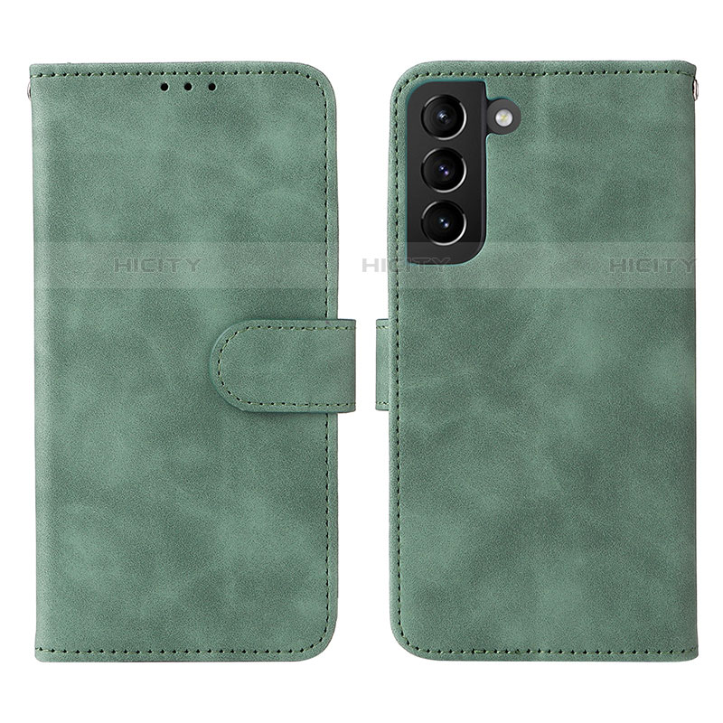 Custodia Portafoglio In Pelle Cover con Supporto L01Z per Samsung Galaxy S21 FE 5G Verde