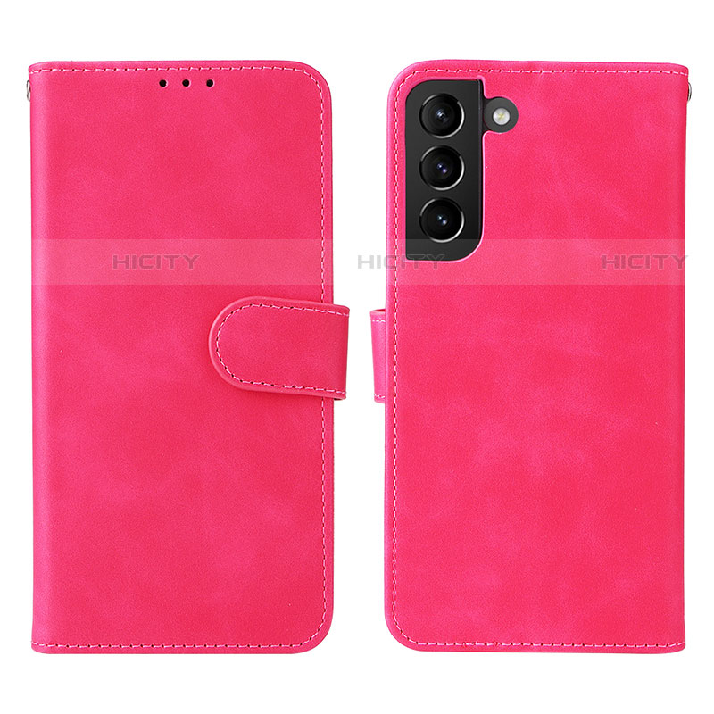 Custodia Portafoglio In Pelle Cover con Supporto L01Z per Samsung Galaxy S21 Plus 5G Rosa Caldo