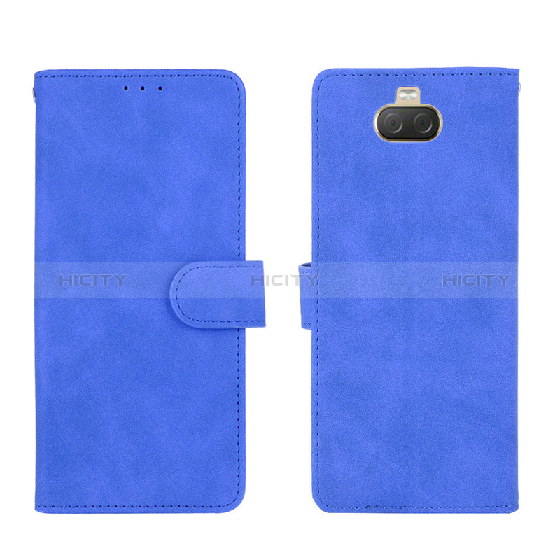 Custodia Portafoglio In Pelle Cover con Supporto L01Z per Sony Xperia 10 Plus Blu