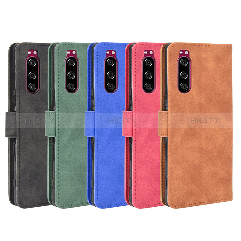 Custodia Portafoglio In Pelle Cover con Supporto L01Z per Sony Xperia 5