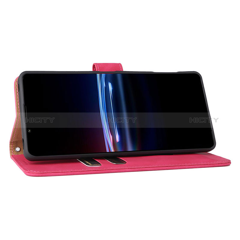 Custodia Portafoglio In Pelle Cover con Supporto L01Z per Sony Xperia PRO-I