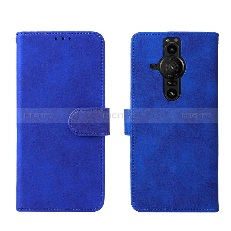 Custodia Portafoglio In Pelle Cover con Supporto L01Z per Sony Xperia PRO-I