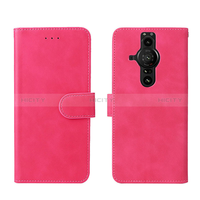 Custodia Portafoglio In Pelle Cover con Supporto L01Z per Sony Xperia PRO-I