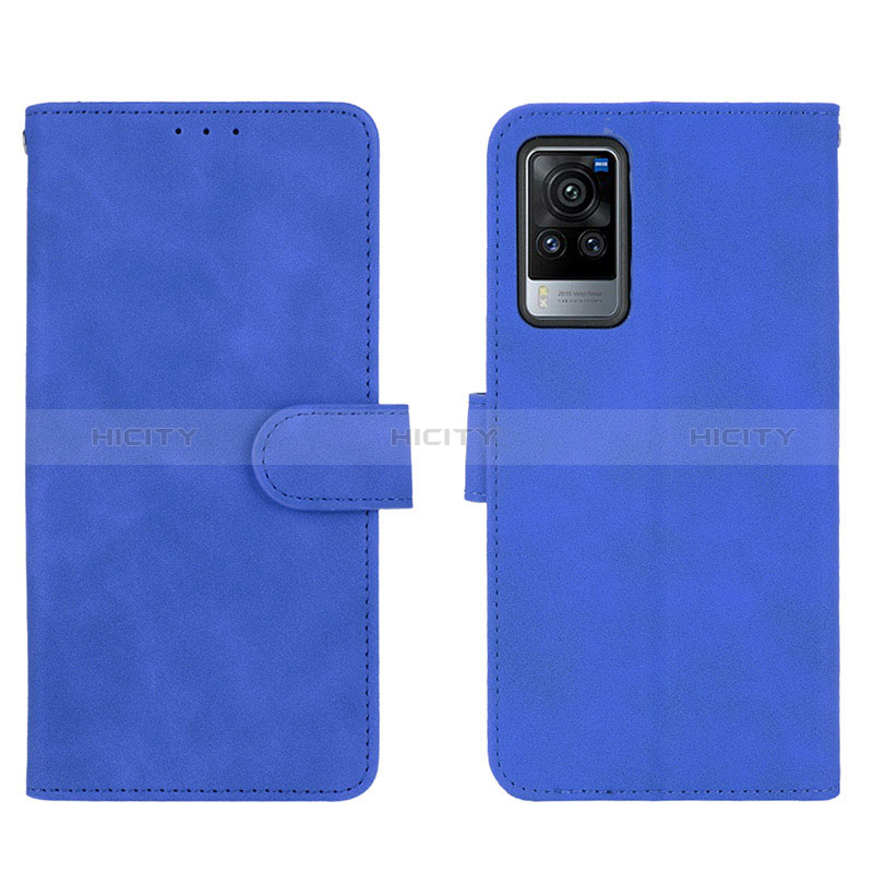 Custodia Portafoglio In Pelle Cover con Supporto L01Z per Vivo X60 Pro 5G Blu