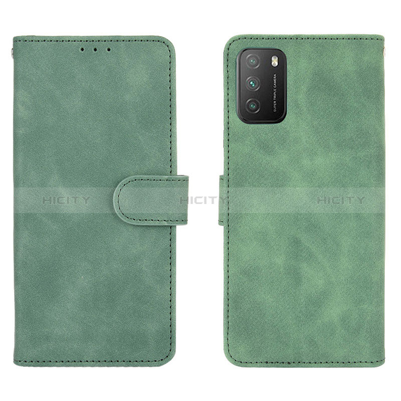 Custodia Portafoglio In Pelle Cover con Supporto L01Z per Xiaomi Poco M3 Verde