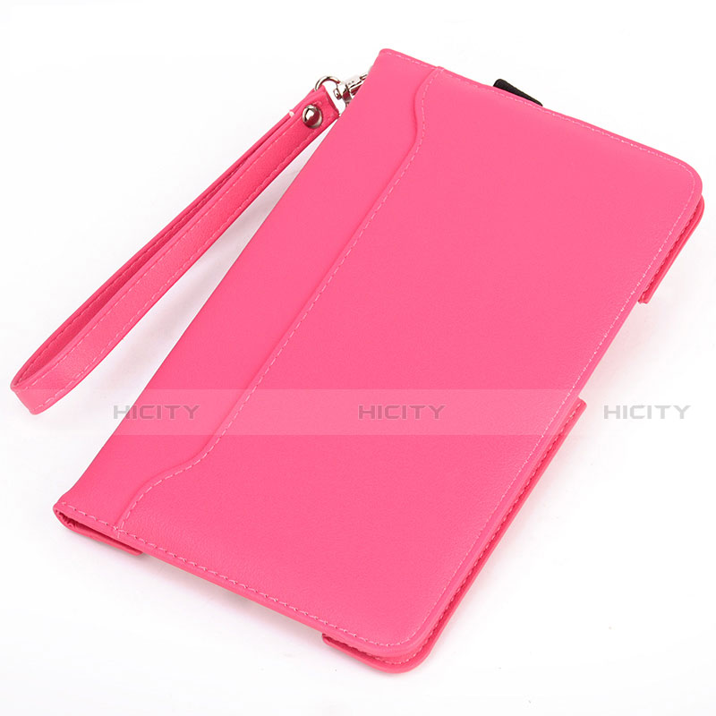 Custodia Portafoglio In Pelle Cover con Supporto L02 per Amazon Kindle 6 inch Rosa Caldo