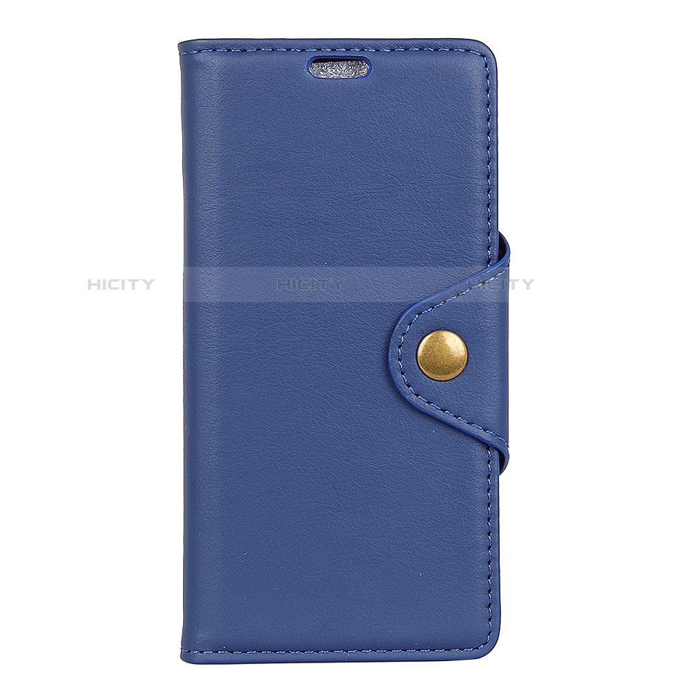 Custodia Portafoglio In Pelle Cover con Supporto L02 per Asus Zenfone 5 ZS620KL Blu