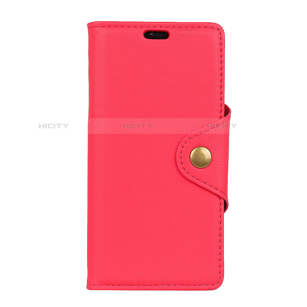 Custodia Portafoglio In Pelle Cover con Supporto L02 per Asus Zenfone 5 ZS620KL Rosso