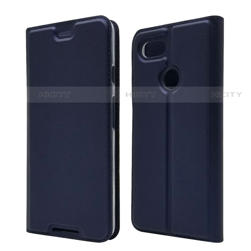 Custodia Portafoglio In Pelle Cover con Supporto L02 per Google Pixel 3 Blu