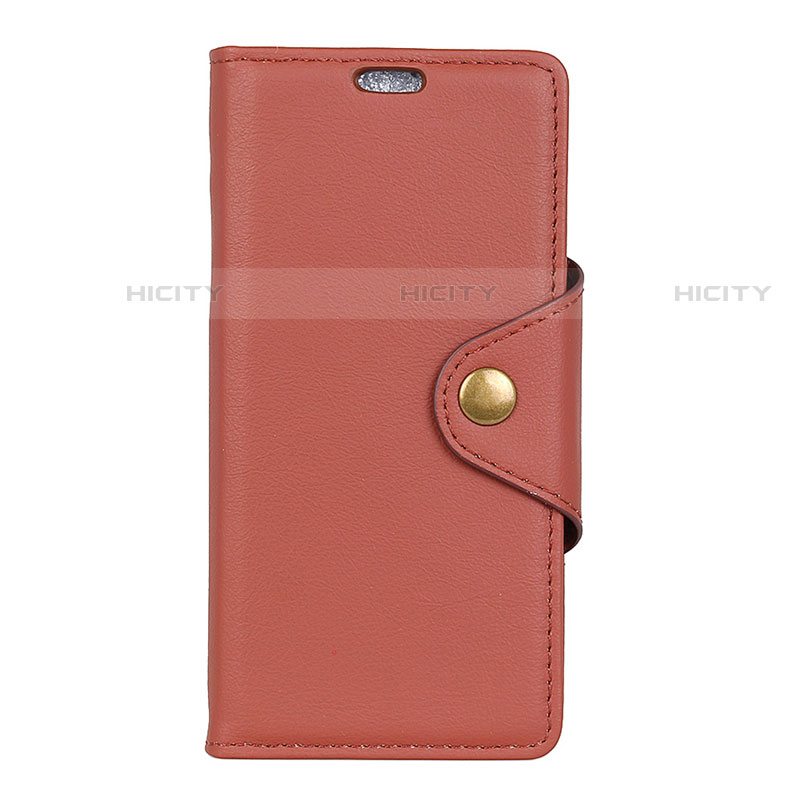 Custodia Portafoglio In Pelle Cover con Supporto L02 per HTC U12 Life Marrone