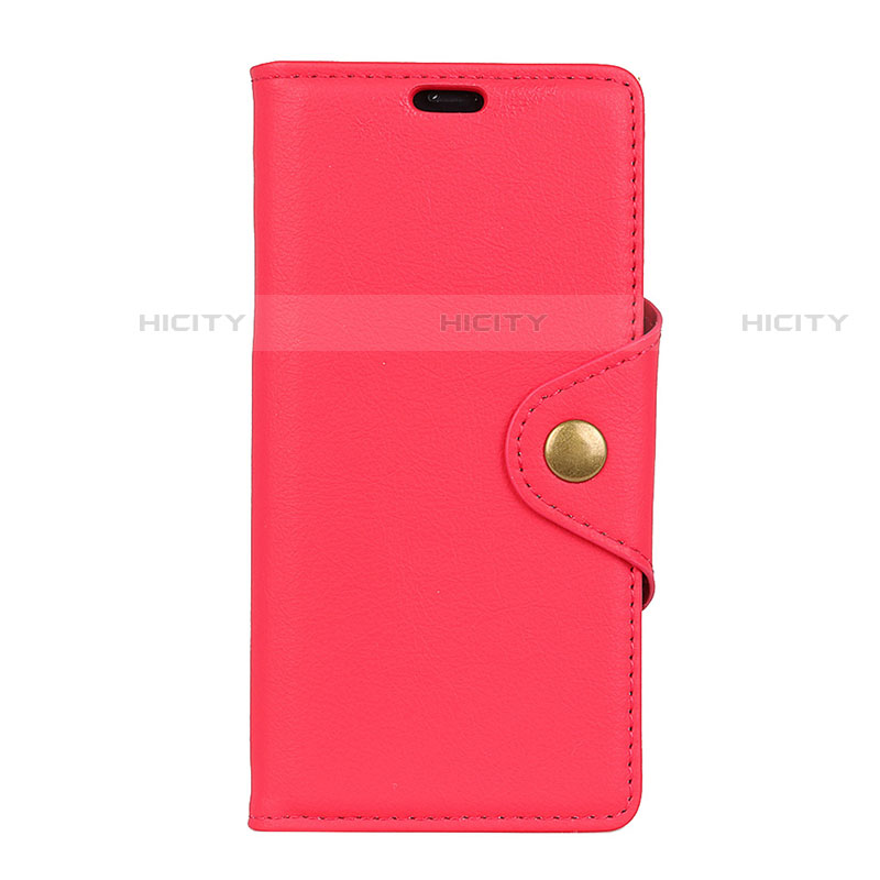 Custodia Portafoglio In Pelle Cover con Supporto L02 per HTC U12 Life Rosso