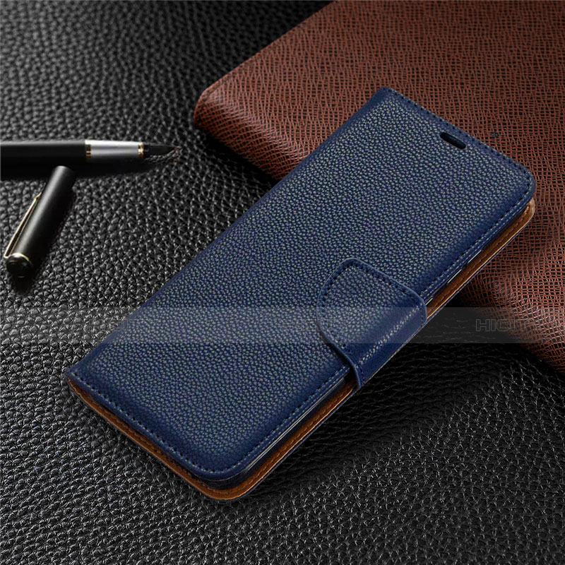 Custodia Portafoglio In Pelle Cover con Supporto L02 per Huawei Honor 9A Blu