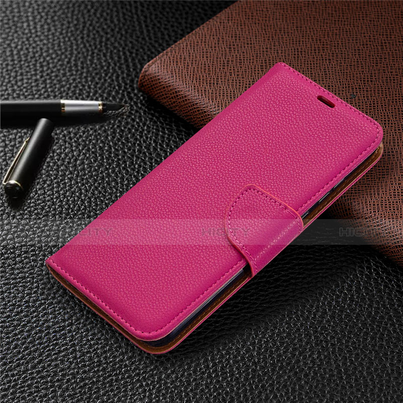 Custodia Portafoglio In Pelle Cover con Supporto L02 per Huawei Honor 9A Rosa Caldo