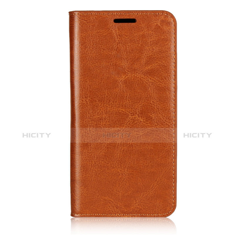 Custodia Portafoglio In Pelle Cover con Supporto L02 per Huawei P20 Pro Arancione