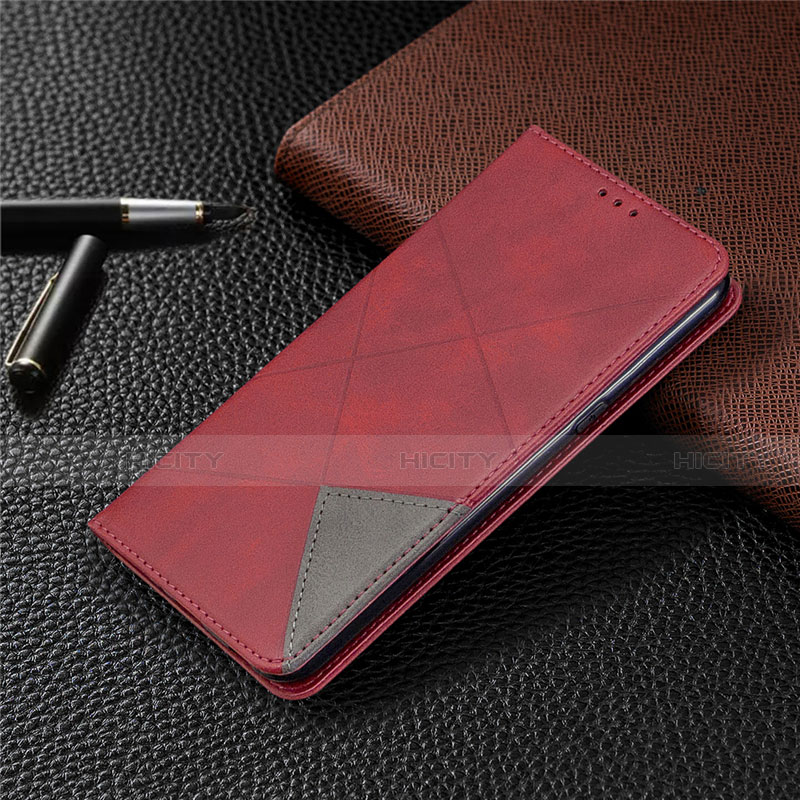 Custodia Portafoglio In Pelle Cover con Supporto L02 per LG K61 Rosso