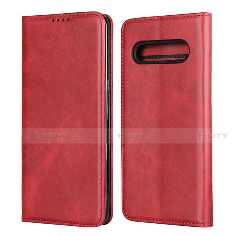 Custodia Portafoglio In Pelle Cover con Supporto L02 per LG V60 ThinQ 5G Rosso