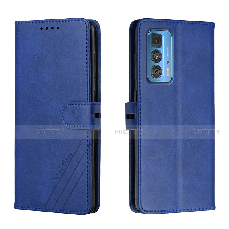 Custodia Portafoglio In Pelle Cover con Supporto L02 per Motorola Moto Edge S Pro 5G Blu