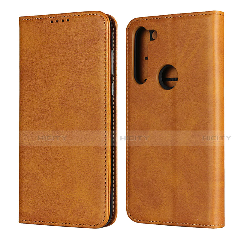 Custodia Portafoglio In Pelle Cover con Supporto L02 per Motorola Moto G8 Power Arancione