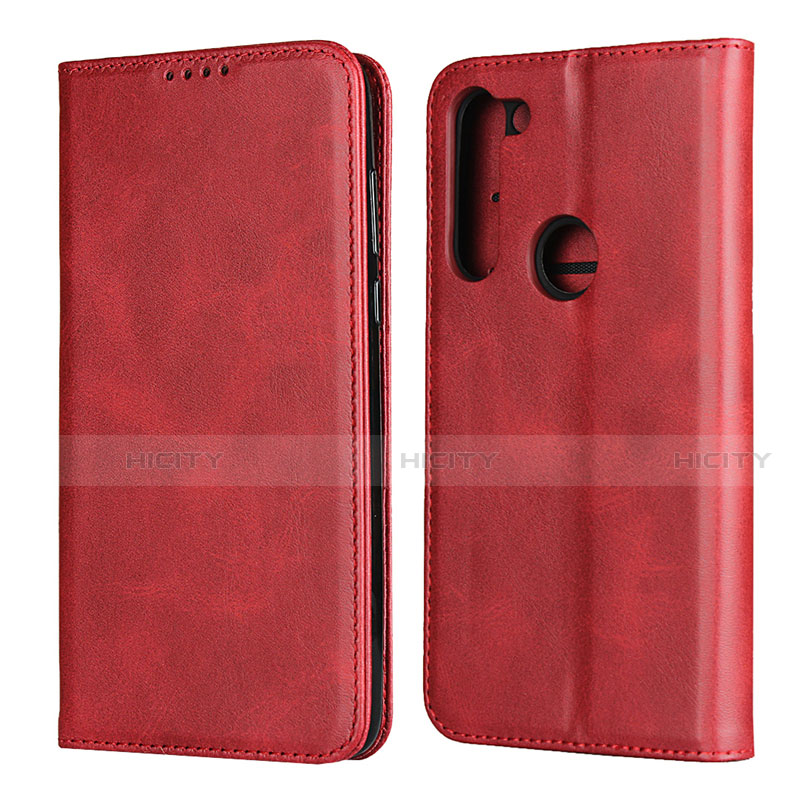 Custodia Portafoglio In Pelle Cover con Supporto L02 per Motorola Moto G8 Power Rosso