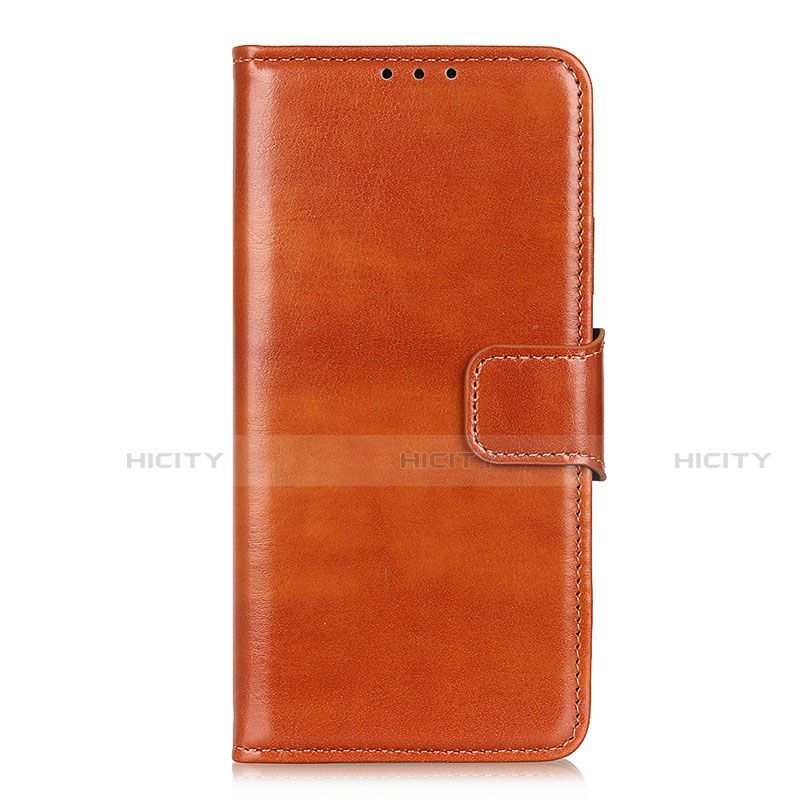 Custodia Portafoglio In Pelle Cover con Supporto L02 per Motorola Moto One Fusion Plus Arancione