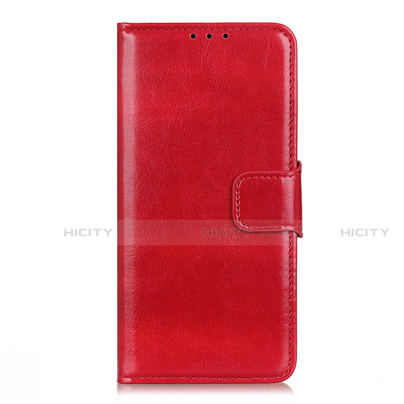 Custodia Portafoglio In Pelle Cover con Supporto L02 per Motorola Moto One Fusion Plus Rosso