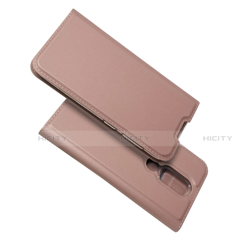 Custodia Portafoglio In Pelle Cover con Supporto L02 per Nokia 4.2 Oro Rosa