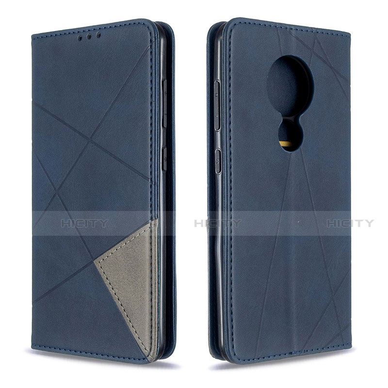 Custodia Portafoglio In Pelle Cover con Supporto L02 per Nokia 6.2 Blu