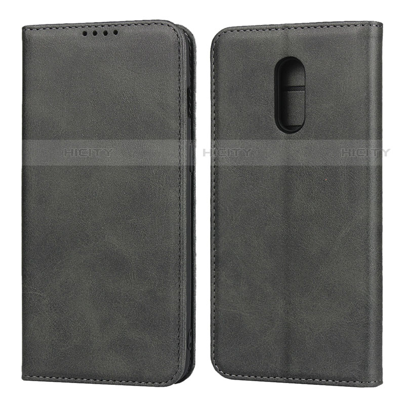 Custodia Portafoglio In Pelle Cover con Supporto L02 per OnePlus 7 Nero