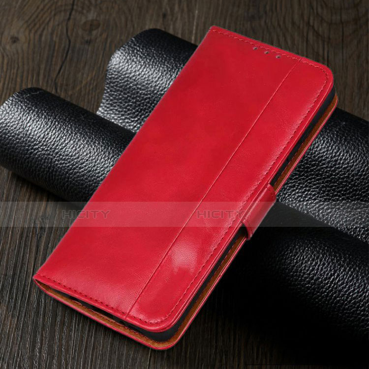 Custodia Portafoglio In Pelle Cover con Supporto L02 per Realme 5s Rosso