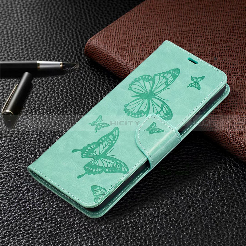 Custodia Portafoglio In Pelle Cover con Supporto L02 per Samsung Galaxy A12 Nacho Verde Pastello