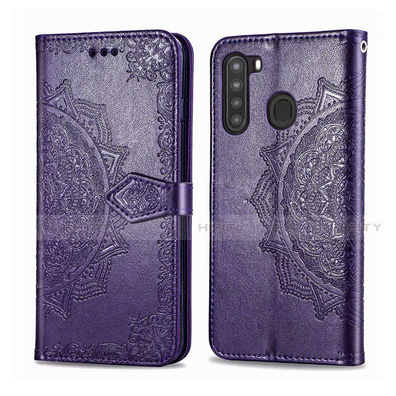 Custodia Portafoglio In Pelle Cover con Supporto L02 per Samsung Galaxy A21