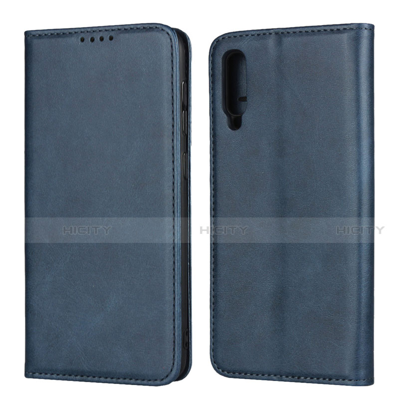 Custodia Portafoglio In Pelle Cover con Supporto L02 per Samsung Galaxy A50 Blu