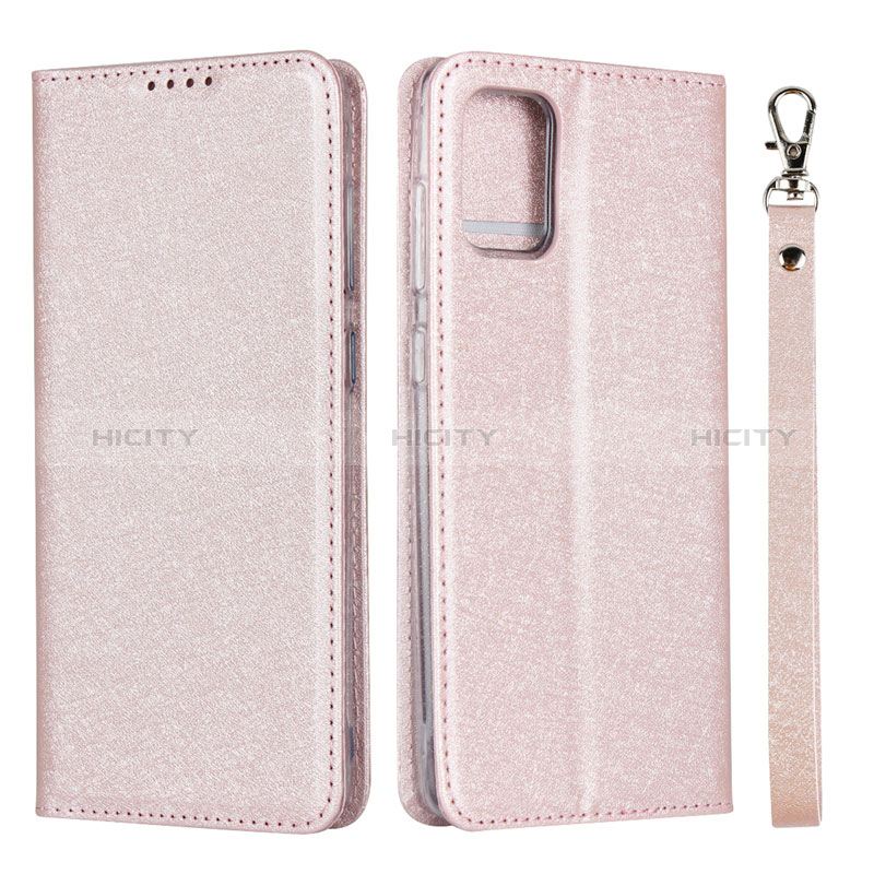 Custodia Portafoglio In Pelle Cover con Supporto L02 per Samsung Galaxy M40S Rosa