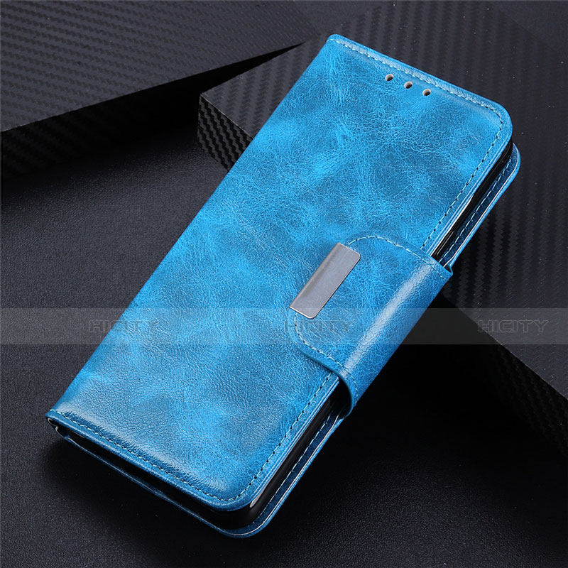 Custodia Portafoglio In Pelle Cover con Supporto L02 per Samsung Galaxy S21 5G Cielo Blu