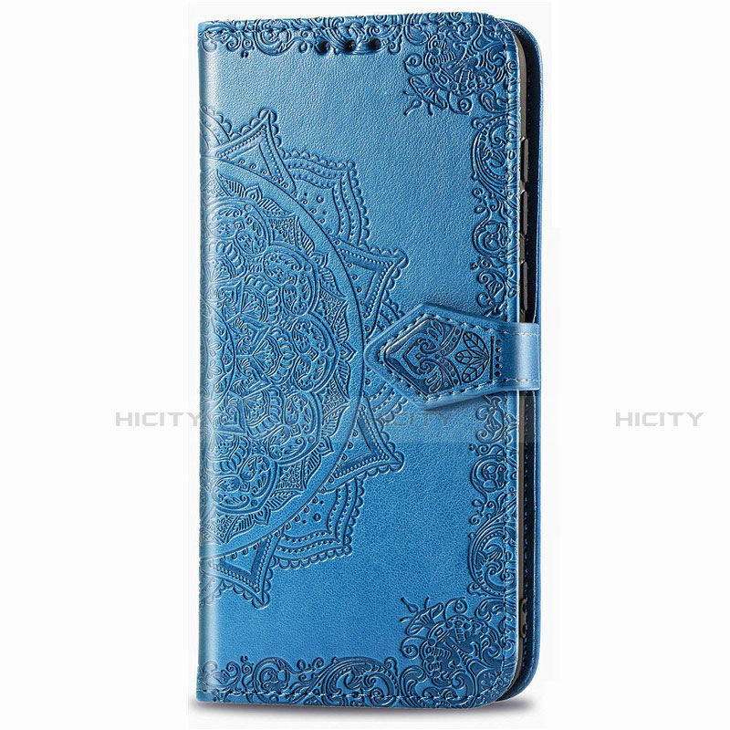 Custodia Portafoglio In Pelle Cover con Supporto L02 per Samsung Galaxy XCover Pro Blu