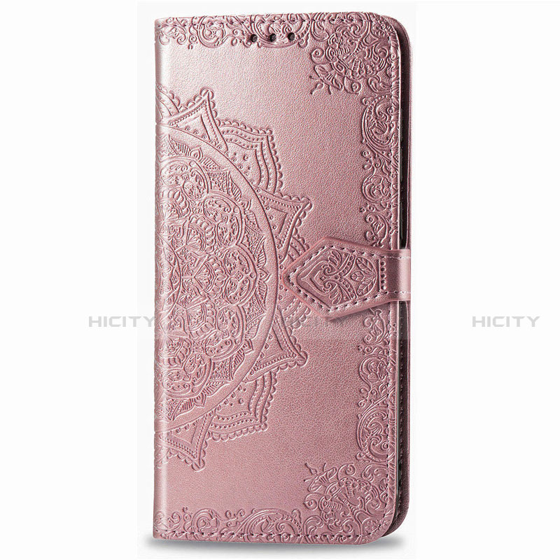 Custodia Portafoglio In Pelle Cover con Supporto L02 per Samsung Galaxy XCover Pro Oro Rosa